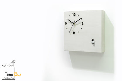 Time Box Modern Cuckoo Bird.  Cuckoo and Pendulum Wall Clock