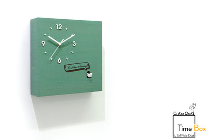 Time Box Modern Cuckoo Bird.  Cuckoo and Pendulum Wall Clock