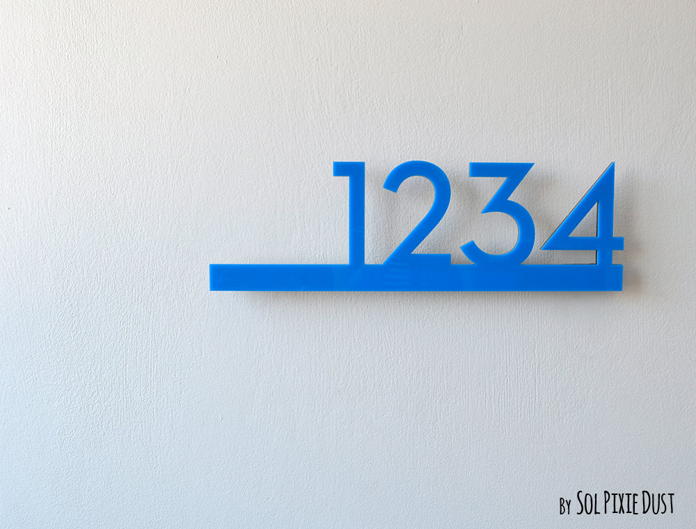 Underline House Numbers - LED Signs with Name / Address