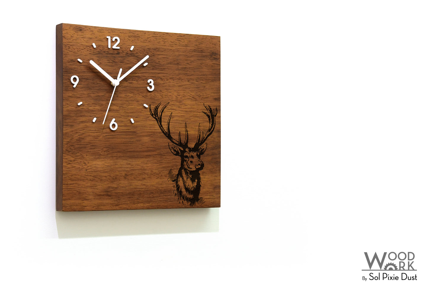 Vintage Wooden Square Clocks