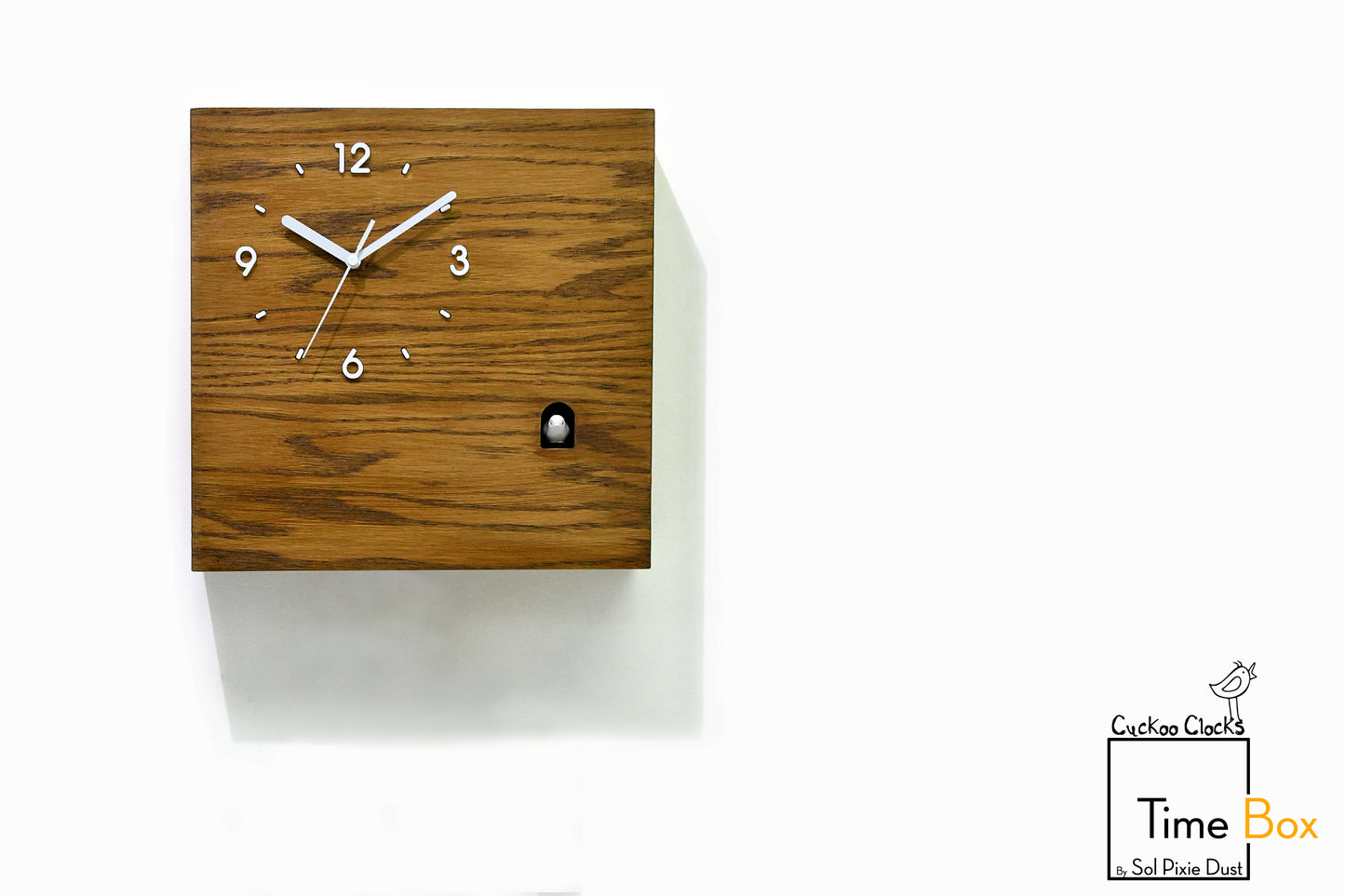 Time Box Modern Cuckoo Bird.  Cuckoo and Pendulum Wall Clock