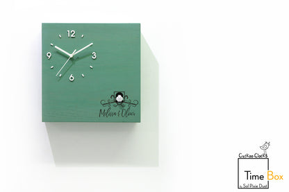 Time Box Modern Cuckoo Bird.  Cuckoo and Pendulum Wall Clock