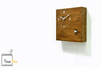 Time Box Modern Cuckoo Bird.  Cuckoo and Pendulum Wall Clock