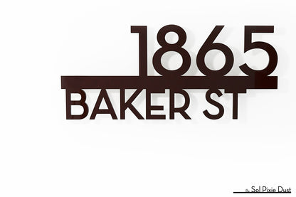 Underline House Numbers - LED Signs with Name / Address