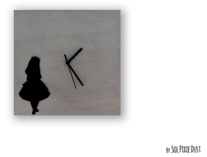 Square Concrete Wall Clocks Designs with Acrylic