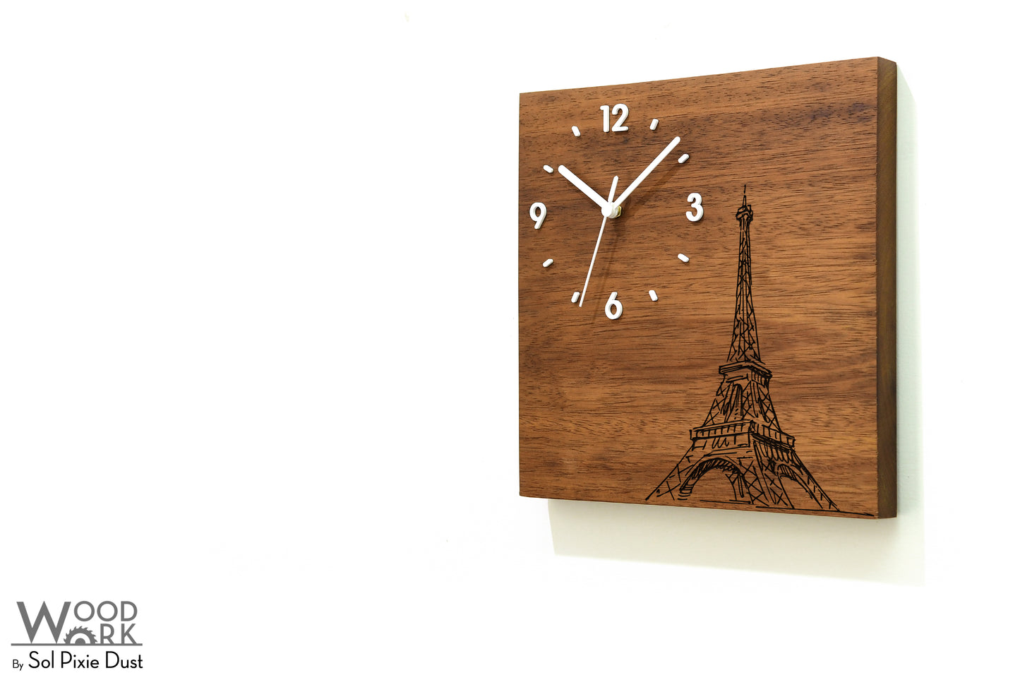 Skylines Cities Wooden Square Clocks