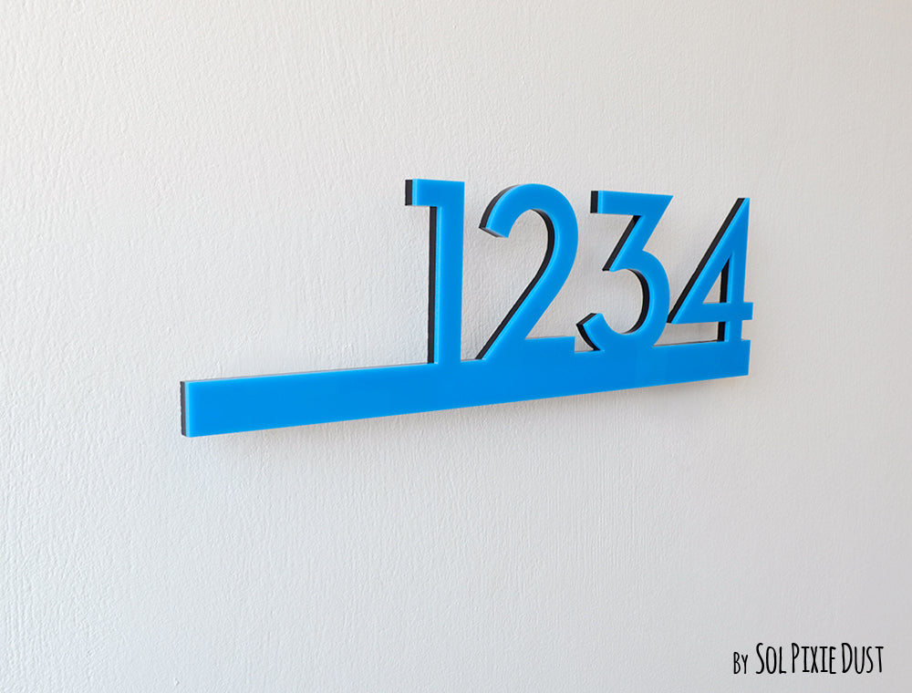 Underline House Numbers - LED Signs with Name / Address