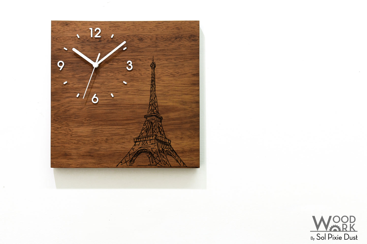 Skylines Cities Wooden Square Clocks