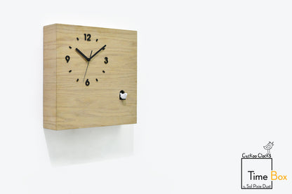 Time Box Modern Cuckoo Bird.  Cuckoo and Pendulum Wall Clock