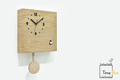 Time Box Modern Cuckoo Bird.  Cuckoo and Pendulum Wall Clock