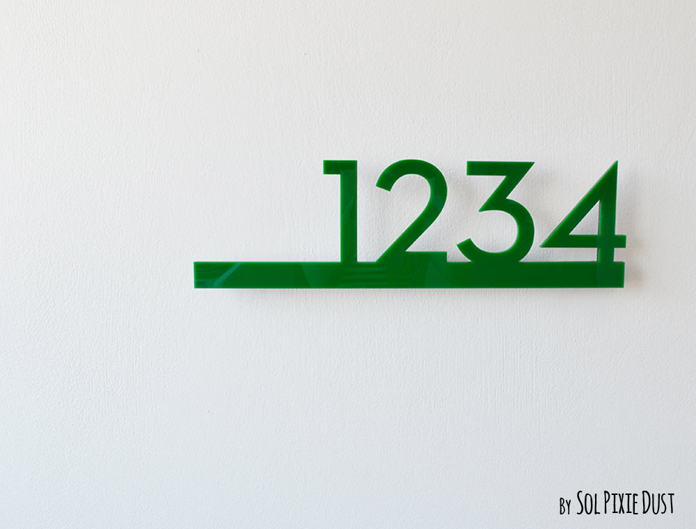 Underline House Numbers - LED Signs with Name / Address