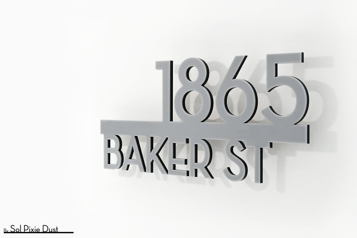 Underline House Numbers - LED Signs with Name / Address