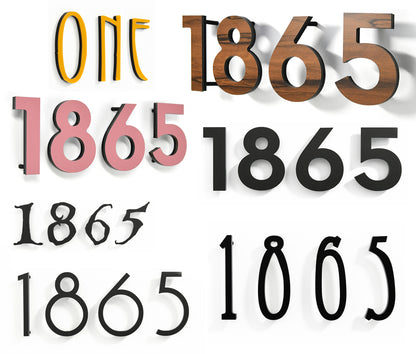 Modern House Numbers – Acrylic & Alucobond (ACP)