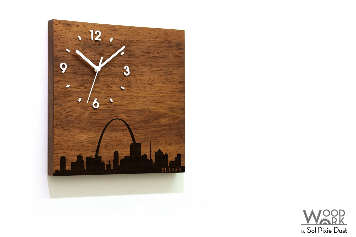 Skylines Cities Wooden Square Clocks