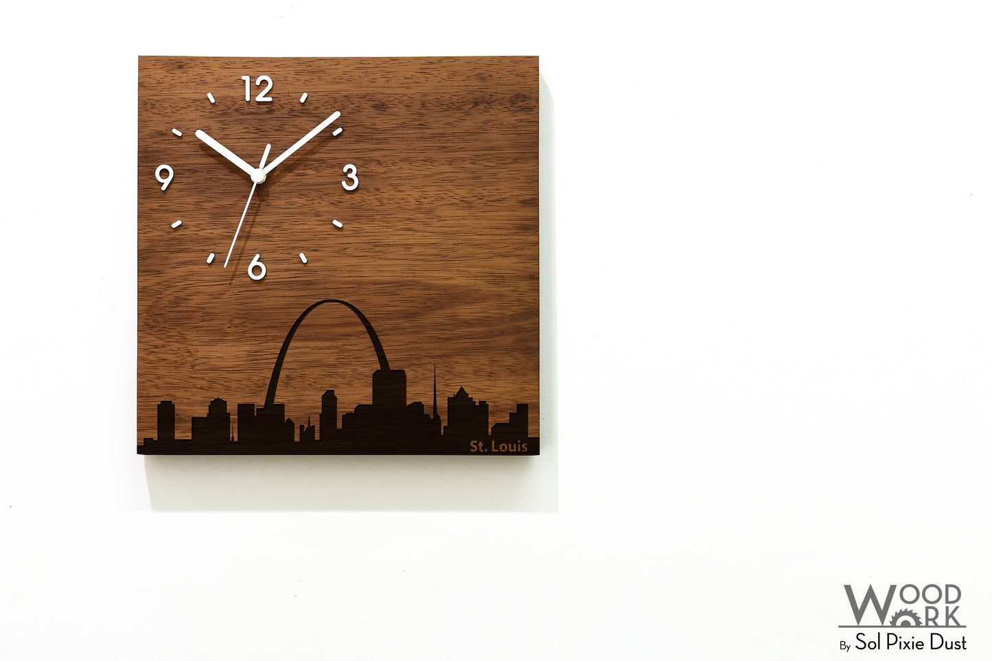 Skylines Cities Wooden Square Clocks
