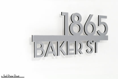 Underline House Numbers - LED Signs with Name / Address
