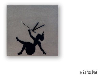 Square Concrete Wall Clocks Designs with Acrylic