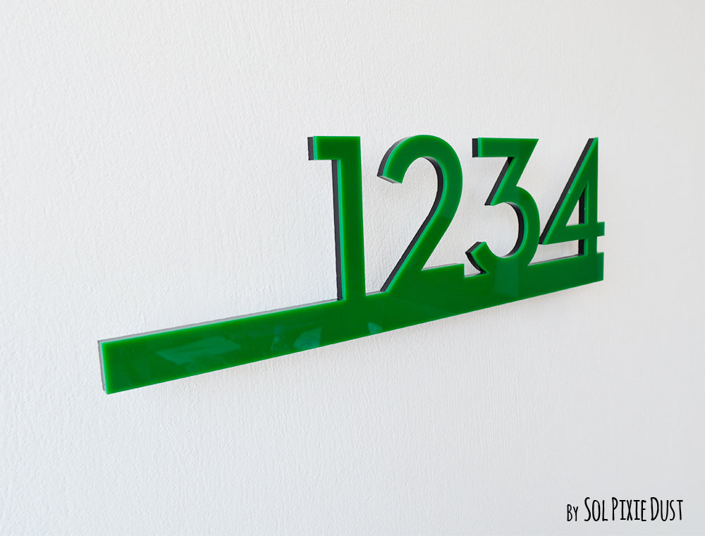 Underline House Numbers - LED Signs with Name / Address