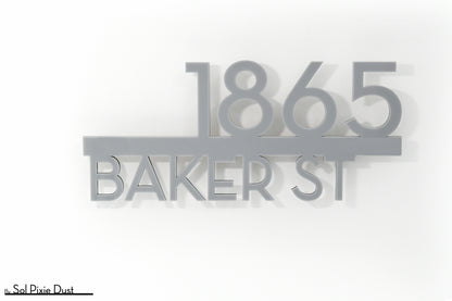Underline House Numbers - LED Signs with Name / Address