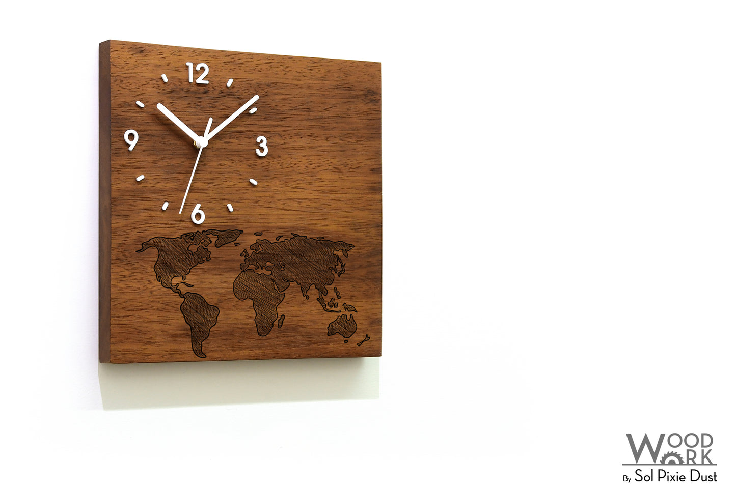 Skylines Cities Wooden Square Clocks