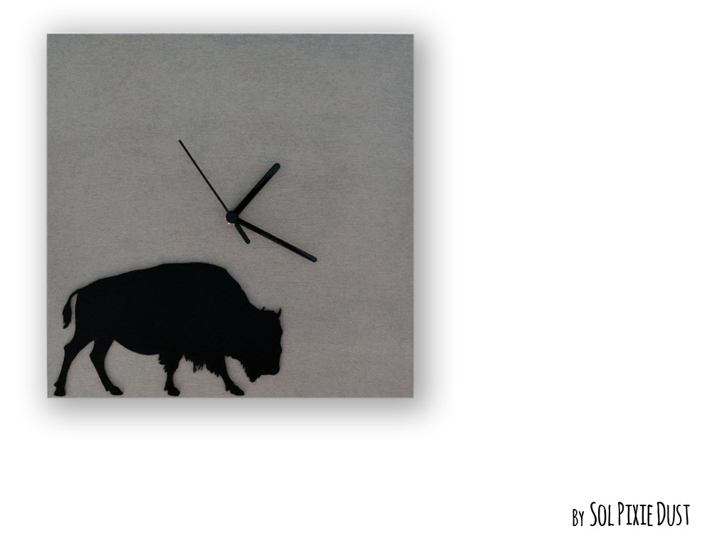 Square Concrete Wall Clocks Designs with Acrylic