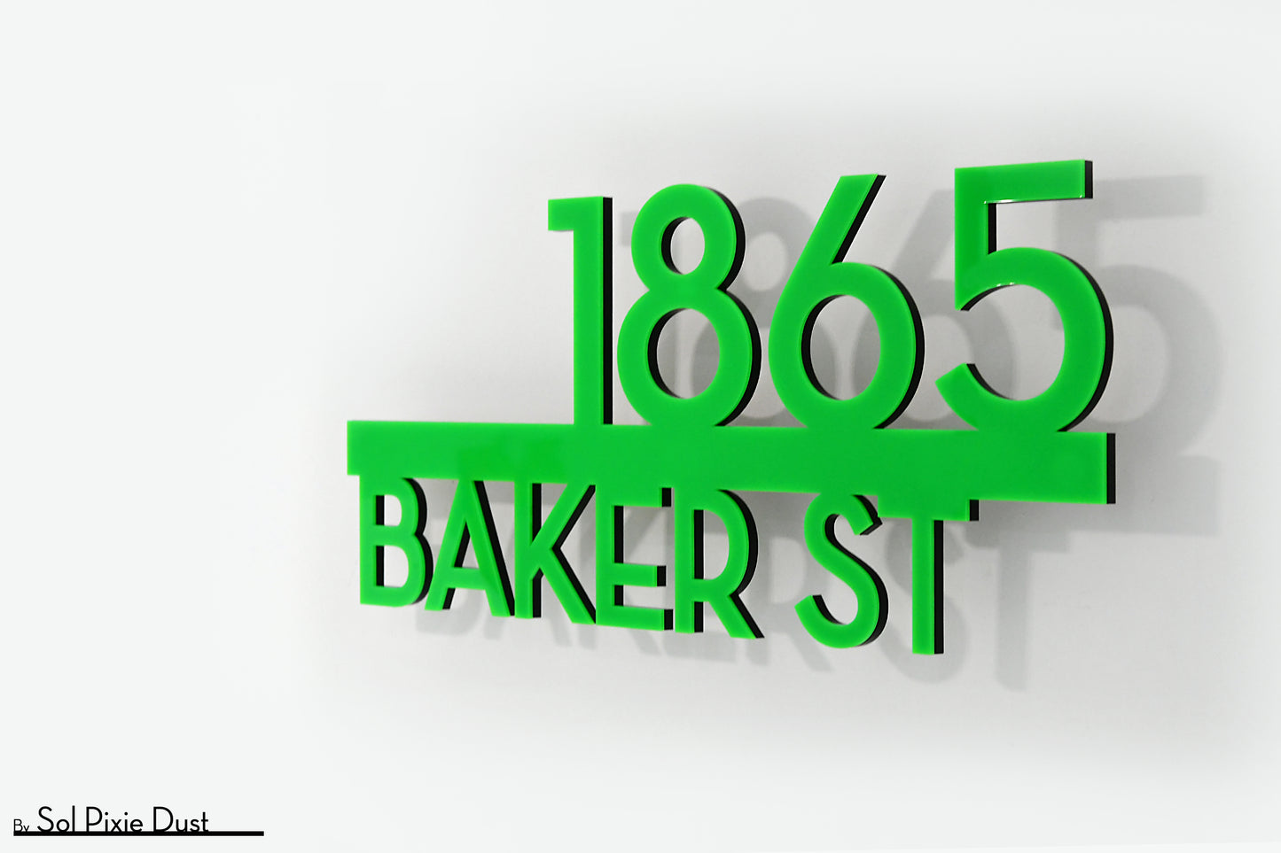 Underline House Numbers - LED Signs with Name / Address