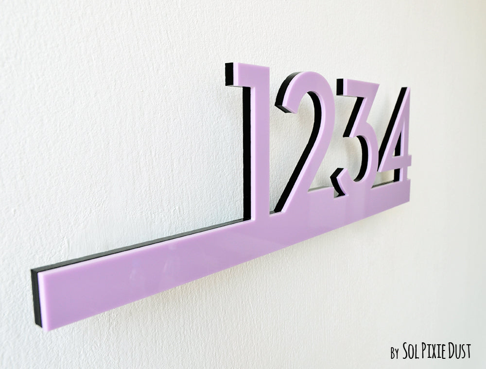 Underline House Numbers - LED Signs with Name / Address