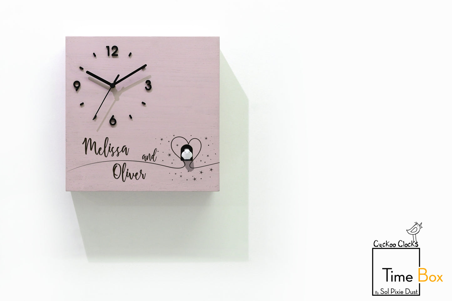 Time Box Modern Cuckoo Bird.  Cuckoo and Pendulum Wall Clock