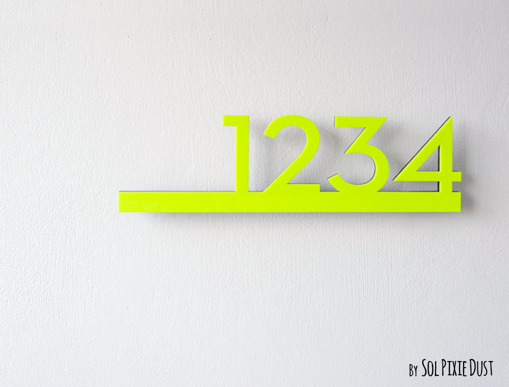 Underline House Numbers - LED Signs with Name / Address