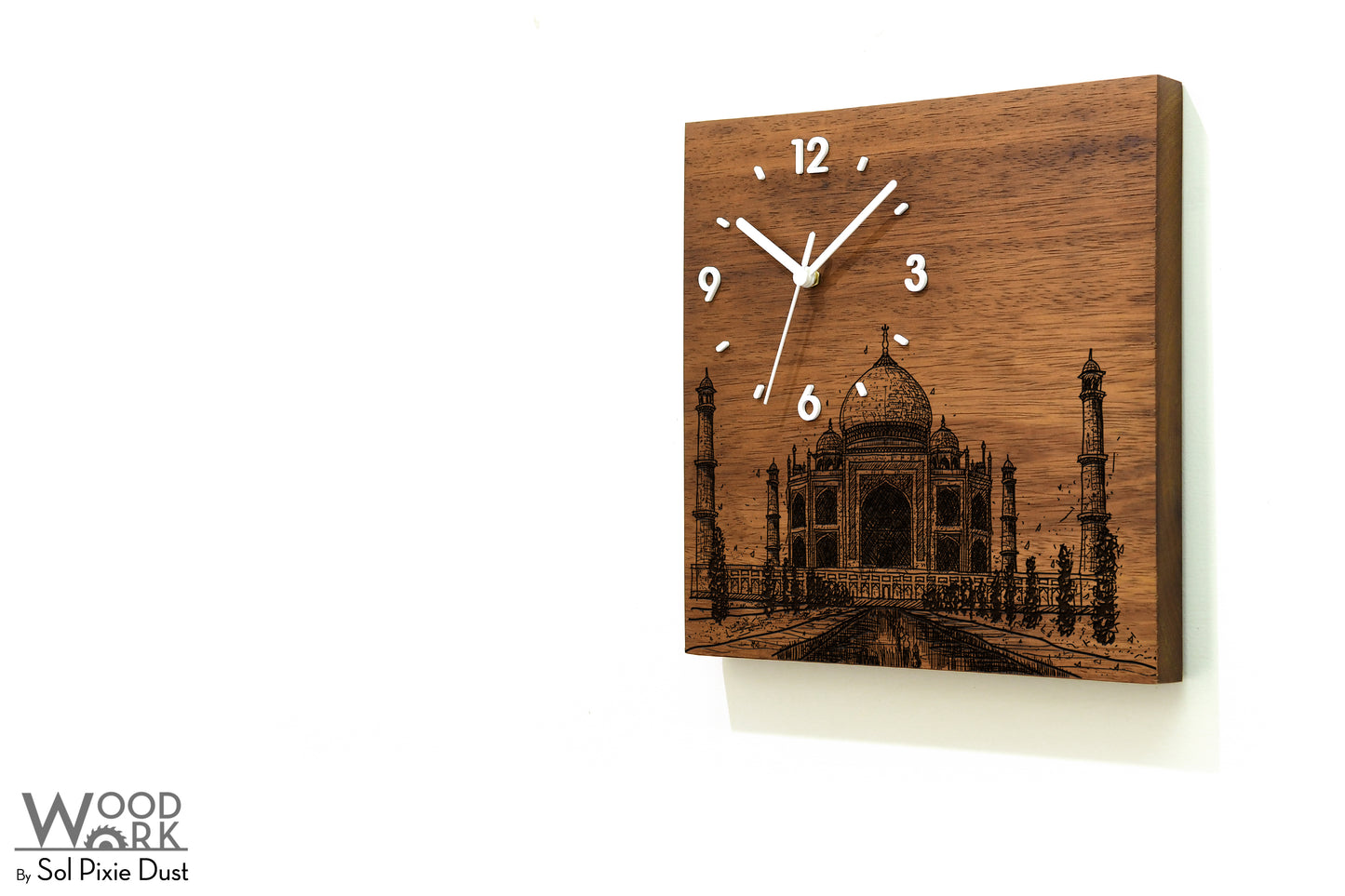 Skylines Cities Wooden Square Clocks