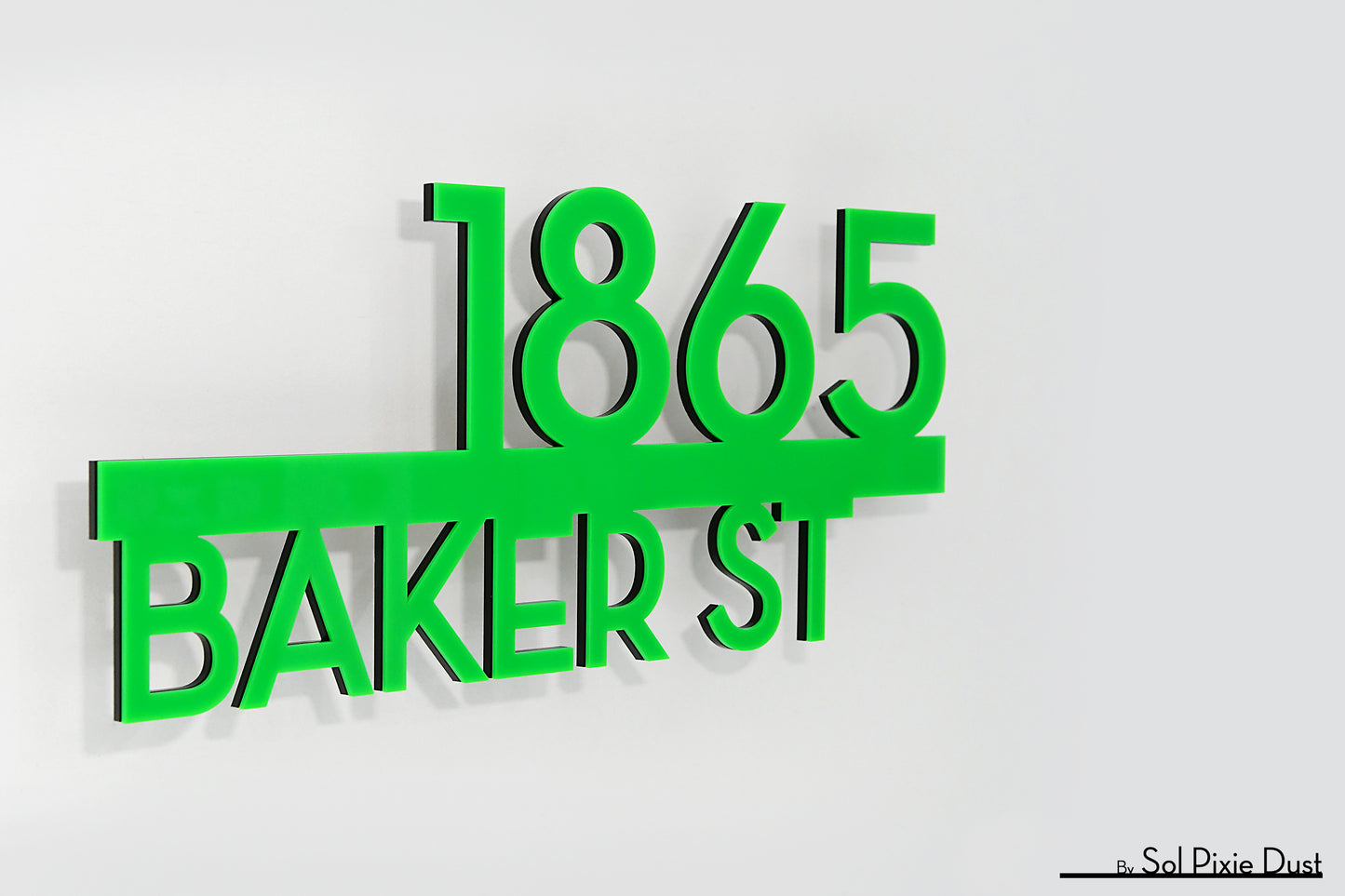 Underline House Numbers - LED Signs with Name / Address