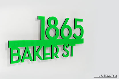 Underline House Numbers - LED Signs with Name / Address