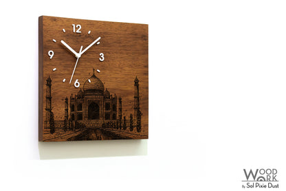 Skylines Cities Wooden Square Clocks