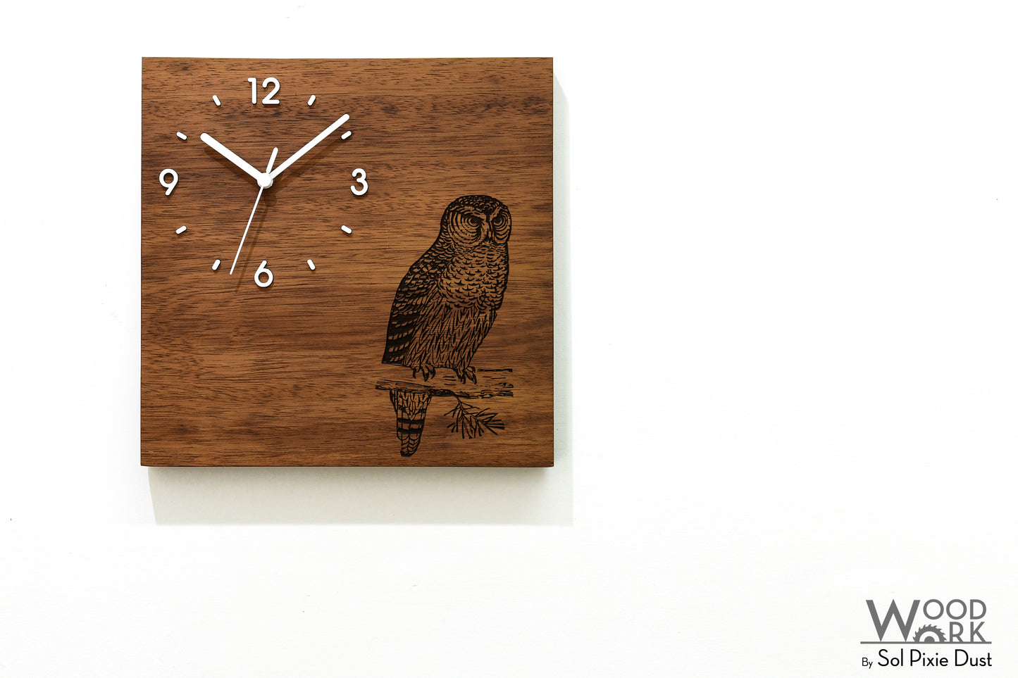Vintage Wooden Square Clocks