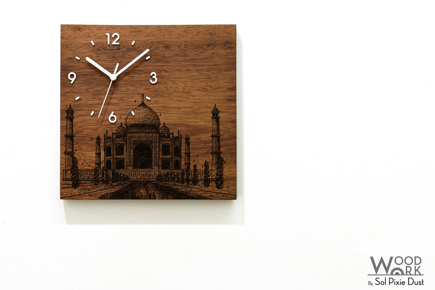 Skylines Cities Wooden Square Clocks