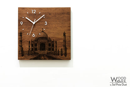 Skylines Cities Wooden Square Clocks