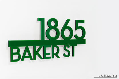 Underline House Numbers - LED Signs with Name / Address