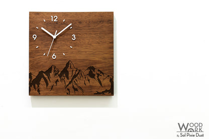 Vintage Wooden Square Clocks