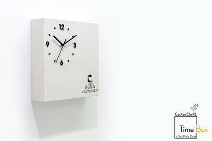 Time Box Modern Cuckoo Bird.  Cuckoo and Pendulum Wall Clock