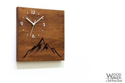 Vintage Wooden Square Clocks