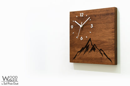 Vintage Wooden Square Clocks