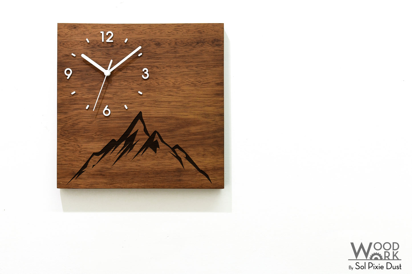 Vintage Wooden Square Clocks