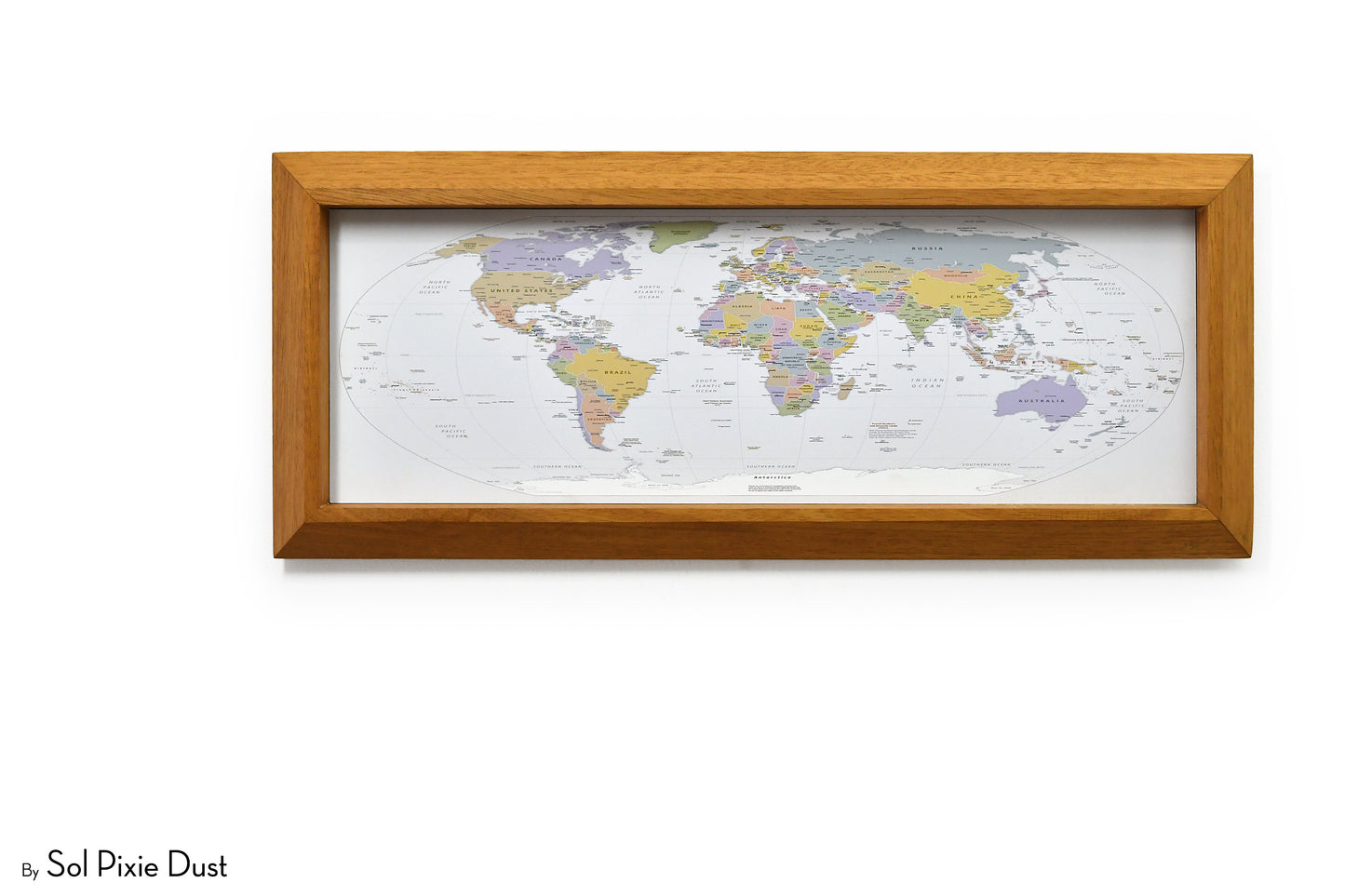 World Map Wall Frame