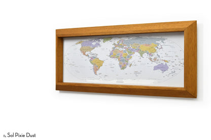 World Map Wall Frame