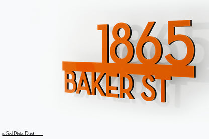 Underline House Numbers - LED Signs with Name / Address