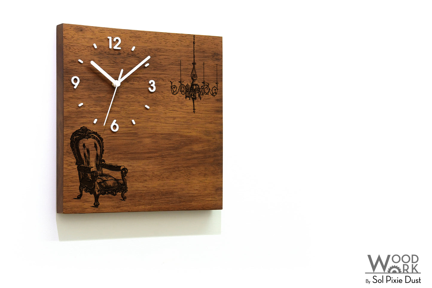 Vintage Wooden Square Clocks