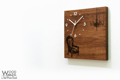 Vintage Wooden Square Clocks