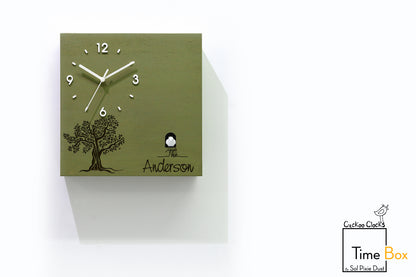 Time Box Modern Cuckoo Bird.  Cuckoo and Pendulum Wall Clock