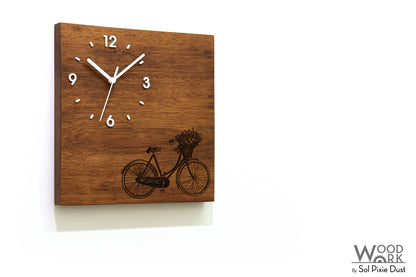 Vintage Wooden Square Clocks