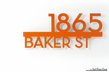 Underline House Numbers - LED Signs with Name / Address